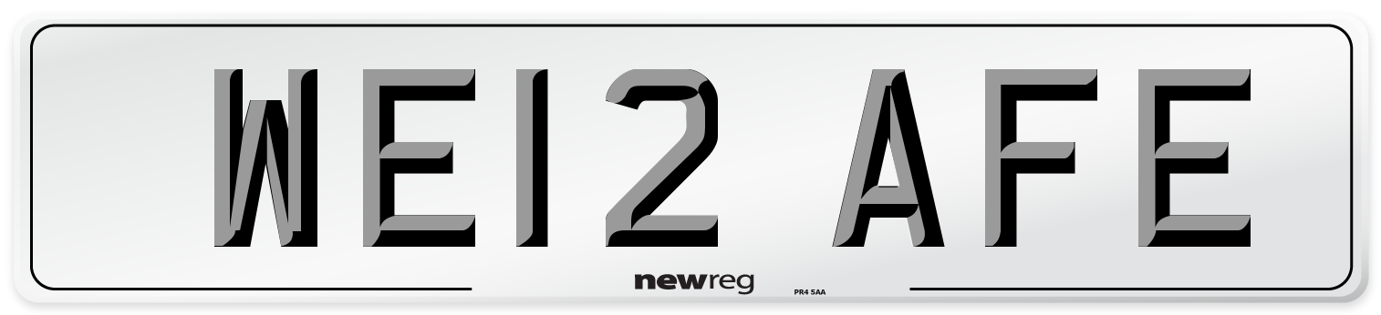 WE12 AFE Number Plate from New Reg